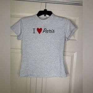 Daisy Street Women’s I Love Paris Top Size Small